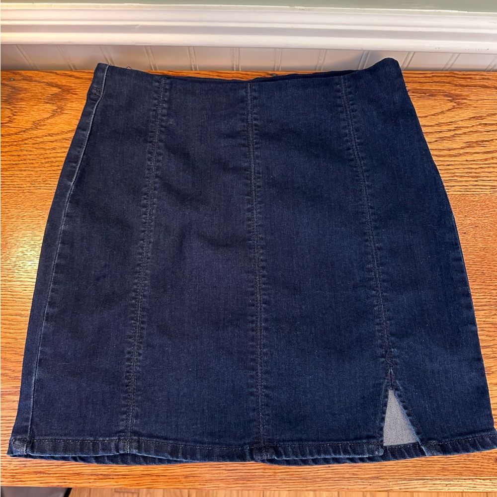 Free People Dark Denim Skirt